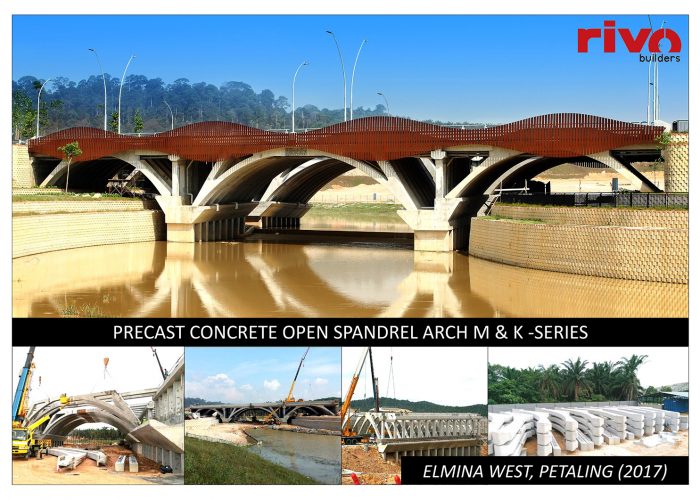 precast concrete open spandrel arch M & K series project image in elmina west, petaling 2017
