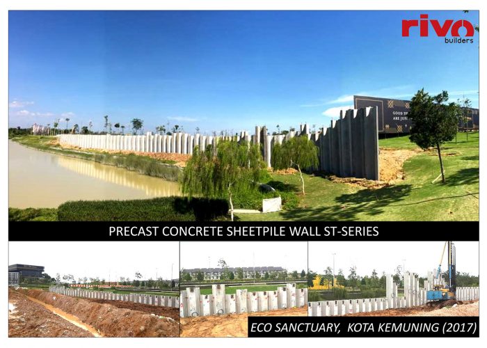 precast concrete sheetpile st series project image in Eco sanctuary kota kemuning 2017
