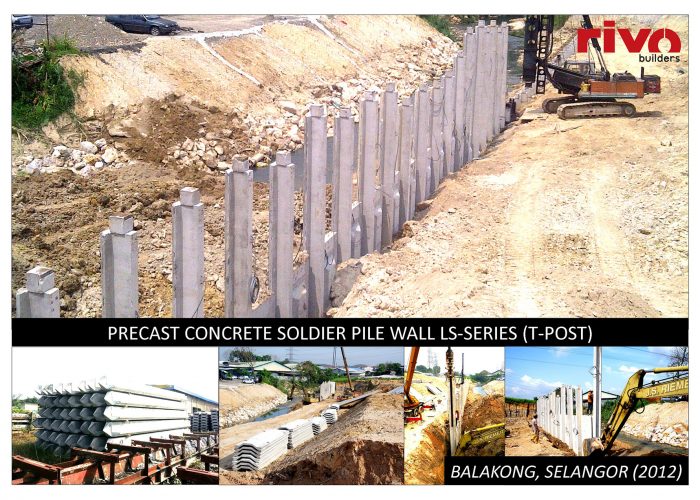 precast concrete soldierpile wall ls series project image in selangor 2012
